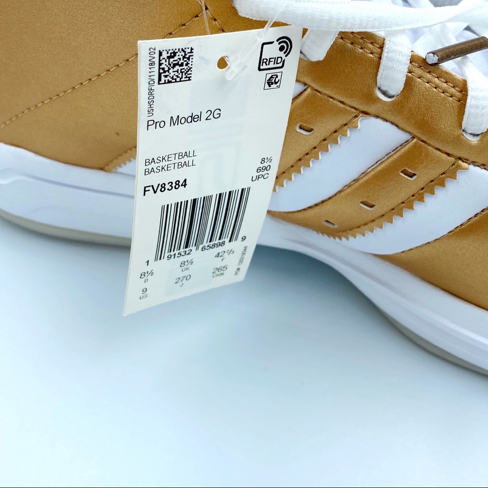 Adidas Pro Model 2G Gold Medal Basketball Shoes 9 - Picture 14 of 14